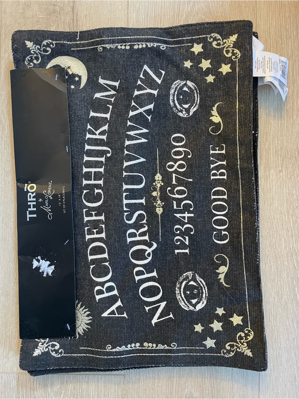 NWT! Black Ouija Placemats, set of (4)